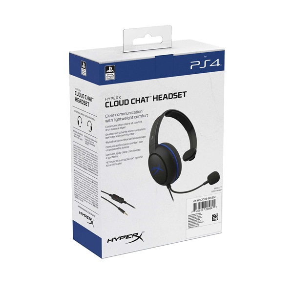 HyperX Cloud Chat (PS4 Licensed) 3,5 Jack fekete gamer headset