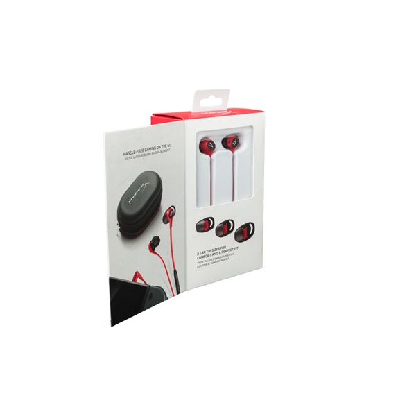 HyperX Cloud Earbuds 3,5 Jack piros gamer fülhallgató