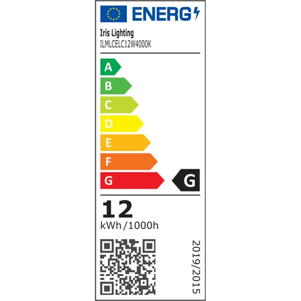 Iris Lighting ML-CELC 12W/4000K/780lm fehér LED mennyezeti lámpa