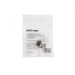 KE-Line CAT5E Giga Keystone Jack RJ45/u aljzat, fekete