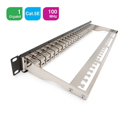 KE-Line Cat5E Moduláris árnyékolt Patch panel 24xRJ45/S