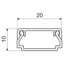 KOPOS LHD 20X10 HD 2m 20x10 mm minicsatorna