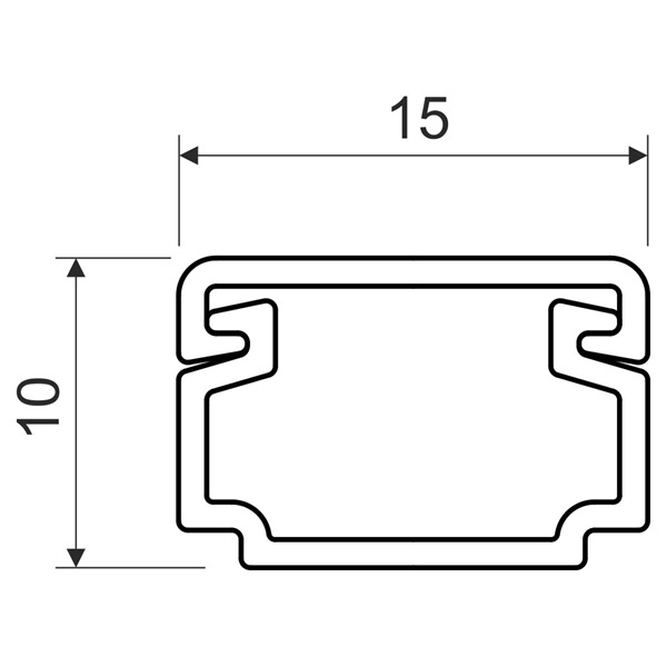 KOPOS LH 15X10 P2 2m 15x10 mm öntapadós minicsatorna