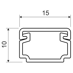 KOPOS LH 15X10 P2 2m 15x10 mm öntapadós minicsatorna