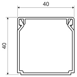 KOPOS LH 40X40 HD 2m 40x40 mm minicsatorna