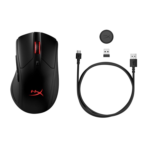 Kingston HyperX Pulsefire Dart vezeték nélküli fekete gamer egér