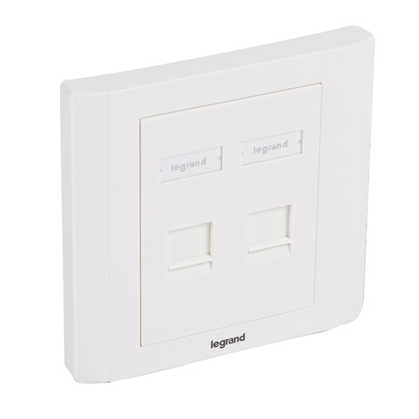 Legrand 632795 Linkeo 2xRJ45 keystone port fogadására süllyesztett szerelvény