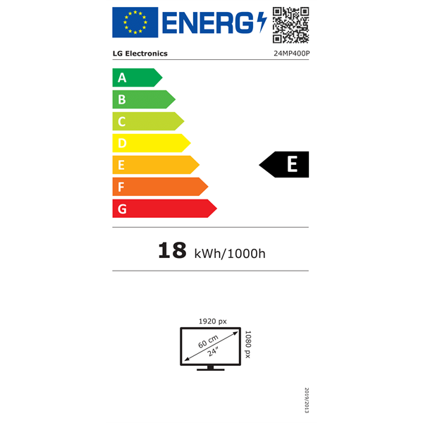 LG 23.8" 24MP400P FHD IPS HDMI/VGA monitor