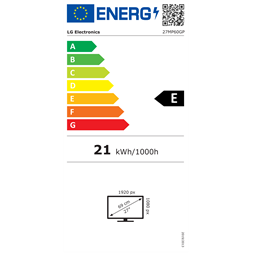 LG 27" 27MP60GP FHD IPS HDMI/DP/VGA monitor