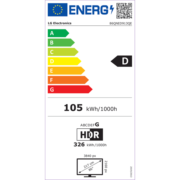 LG 86" 86QNED913QE 4K UHD QNED MINI LED TV