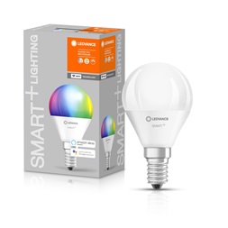 Ledvance Smart+ Wifi vezérlésű 5W RGBW E14 dimmelhető kisgömb LED fényforrás