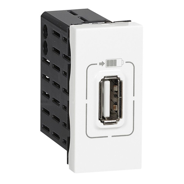 Legrand 077591 Program Mosaic 750 mA 1 modulos fehér USB töltő aljzat