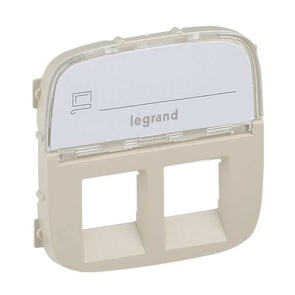 Legrand 755486 Valena Allure címketartóval elefáncsont 2xRJ11/RJ45 aljzat burkolat