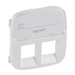 Legrand 755489 Valena Allure címketartóval gyöngyház 2xRJ11/RJ45 aljzat burkolat