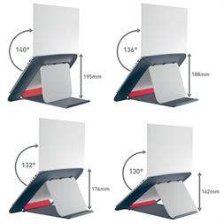 Leitz COSY Ergo 13"-17" bársony szürke laptop állvány