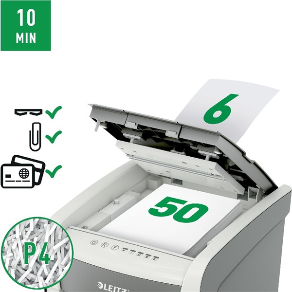 Leitz IQ AutoFeed SmallOffice 50 P4 Pro automata iratmegsemmisítő