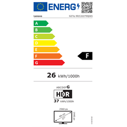 Lenovo 27" 66E8GAC2EU G27Q-30 QHD VA HDMI/DP monitor