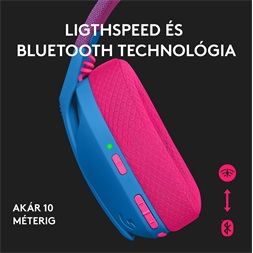 Logitech G435 Lightspeed Wireless kék gamer headset