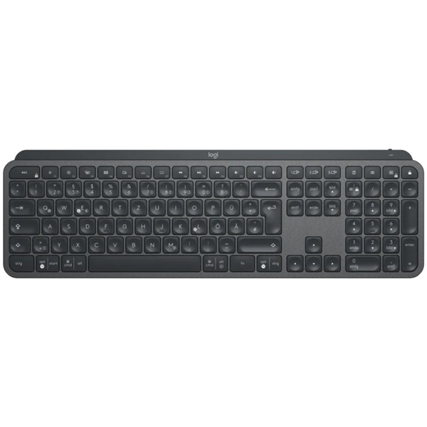 Logitech MX Keys Advanced Wireless Illuminated német nyelvű grafit billentyűzet