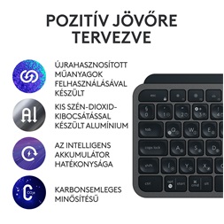 Logitech MX Keys S Combo US fekete billentyűzet + egér