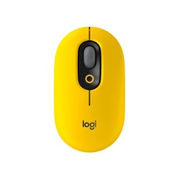 Logitech POP with emoji vezeték nélküli sárga egér