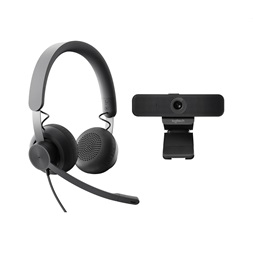 Logitech Zone vezetékes headset + Brio 4K kamera szett