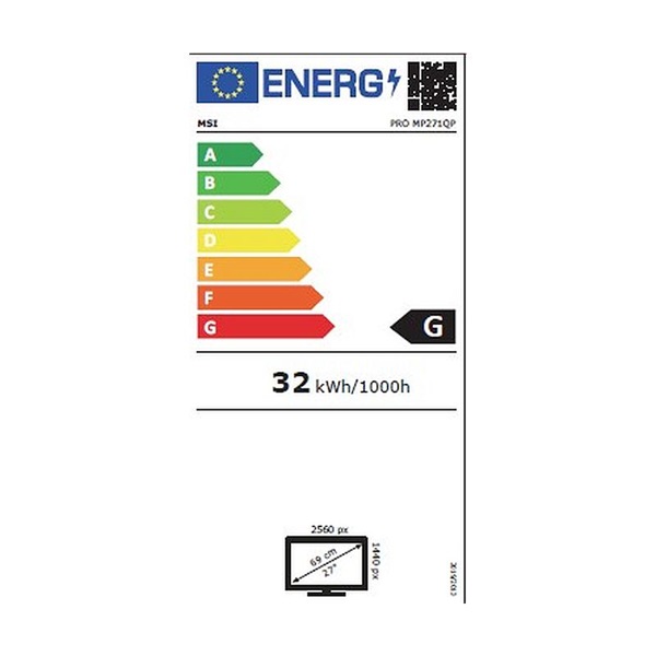 MSI 27" PRO MP271QP WQHD IPS 60Hz monitor