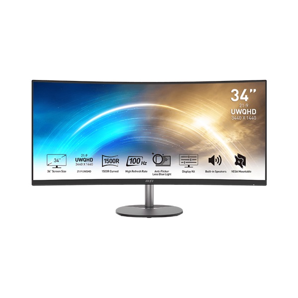 MSI 34" PRO MP341CQ UWQHD VA 100Hz HDMI/DP ívelt monitor