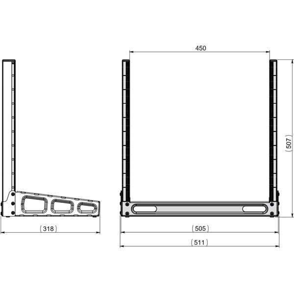 MikroTik SR-10U SolidRack 19" 10U asztali rack keret