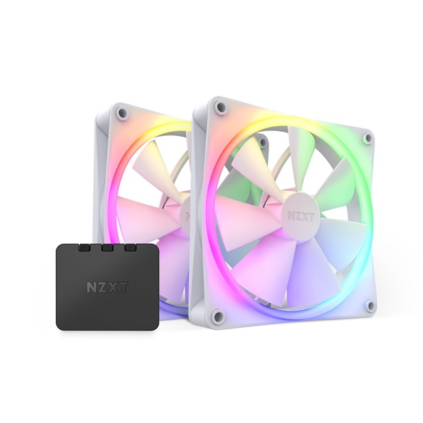 NZXT 140 mm Aer RGB 3 Double fehér hűtőventilátor