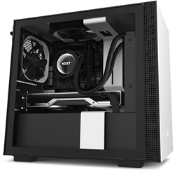 NZXT H210 Fekete-Fehér (Táp nélküli) ablakos mini-ITX ház