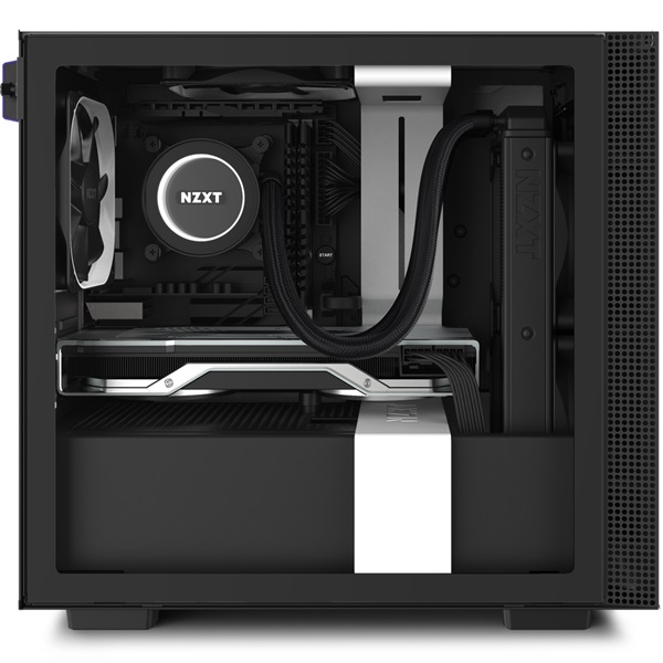 NZXT H210 Fekete-Fehér (Táp nélküli) ablakos mini-ITX ház