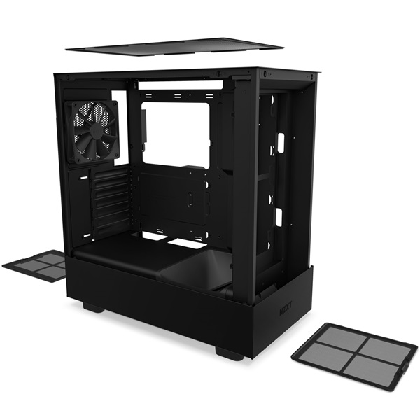 NZXT H5 Flow Fekete (Táp nélküli) ablakos ATX ház