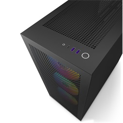 NZXT H7 Flow 2023 RGB Fekete (Táp nélküli) ablakos ATX ház