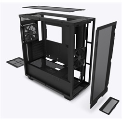 NZXT H7 Flow Fekete (Táp nélküli) ablakos ATX ház