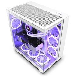 NZXT H9 Flow Fehér (Táp nélküli) ablakos ATX ház