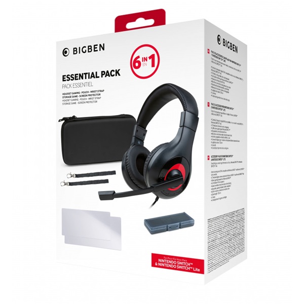 BigBen 2807405 Essential Pack Nintendo Switch fekete headset csomag