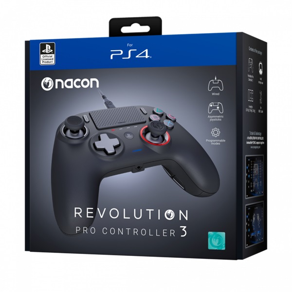 Nacon 2806392 Revolution Pro 3 PS4 fekete kontroller