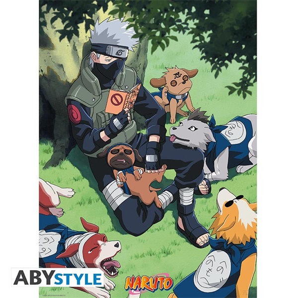 Naruto "Kakashi and dogs" 52x38 cm poszter