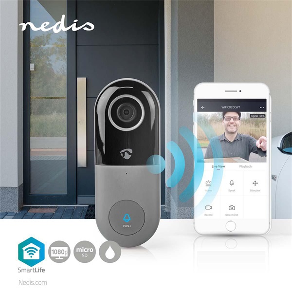 Nedis WIFICDP10GY SmartLife videó kaputelefon