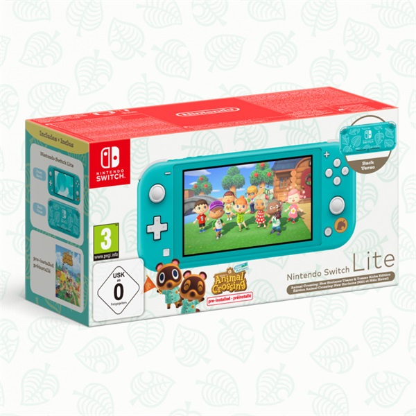 Nintendo Switch Lite türkiz + Animal Crossing New Horizons játékkonzol csomag