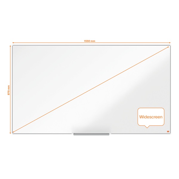 Nobo Impression Pro széles képarányú 1550x870mm Nano Clean fehér mágneses fehértábla