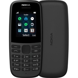 Nokia 105 (2019) 1,77" fekete mobiltelefon + Yettel kártya