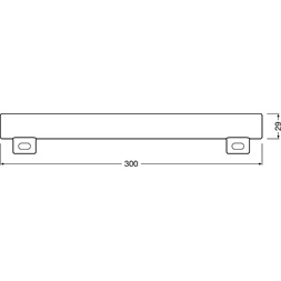 Osram LEDinestra matt üveg búra/4,5W/250lm/2700K/S14s dimmelhető LED cső izzó