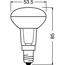 OSRAM LED STAR R50 60 36° 4,3W/827 E14 LED fényforrás