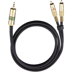 Oehlbach 2056 1m 3,5 mm Jack-2 RCA összekötő kábel