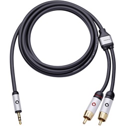 Oehlbach 60004 i Connect 3m fekete 3,5 jack - 2 RCA  csatlakozó