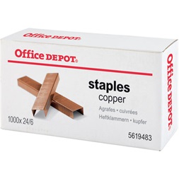 Office Depot 24/6 réz 1000db/cs fűzőkapocs