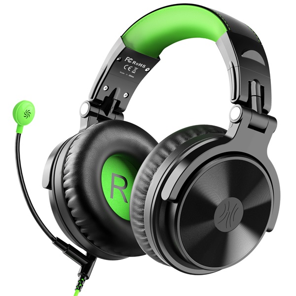 OneOdio Pro-G fekete-zöld gamer headset