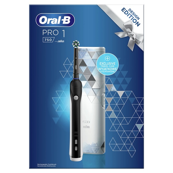 Oral-B Pro 1 750 fekete elektromos fogkefe